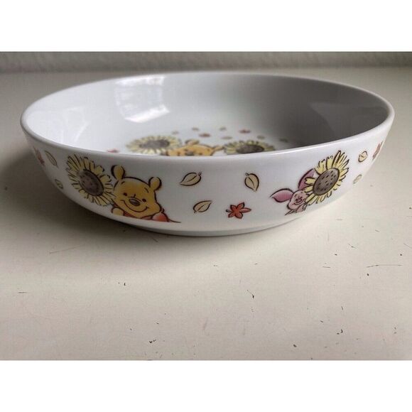 Set Of 2 Disney Winnie the Pooh Piglet Sunflower Dinner Pasta Dish Bowl Fall NEW - Picture 6 of 10